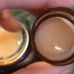 Brown Glass Jar with Cream Contents